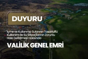 Iğdır'da su sayacı zorunluluğu ve su tasarrufu genelgesi