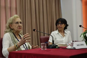 Yazar İnci Aral, Bursa Nilüfer'deki söyleşide kadına şiddet konusunu ele aldı.