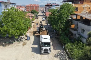 Manisa Köprübaşı'nda MASKİ tarafından yürütülen tarihi altyapı yenileme çalışmaları