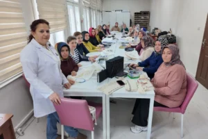 Kayseri'de KAYMEK tarafından verilen geleneksel el nakışları kurslarından bir kesit.