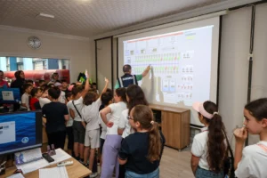 SASKİ'nin çevre dostu tesislerini gezen ilkokul öğrencileri