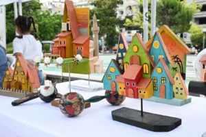 Manisa'da Çevre Haftası kapsamında düzenlenen çocuk etkinliklerinden bir kesit