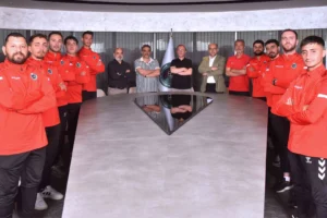 Karatay Belediyespor altyapı takımının yeni dönem antrenmanından genel görünüm