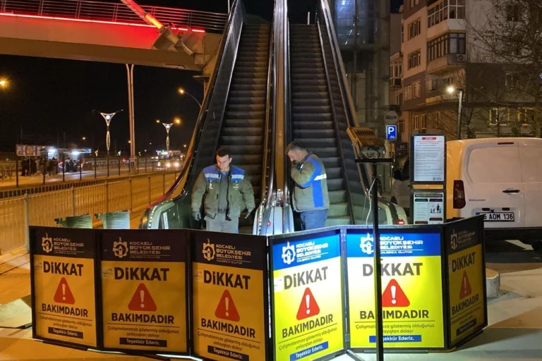 Kocaeli'de asansör ve yürüyen merdivenlerin güvenliği için bakım ve takip çalışmaları
