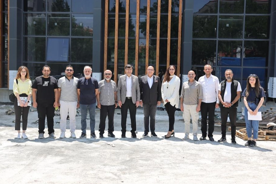 Kütahya'da Gülten Dayıoğlu Müzesi için çalışmaların başladığı inşaat alanı