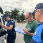 Kayseri Büyükşehir Belediyesi hobi bahçelerinde denetim yaparken