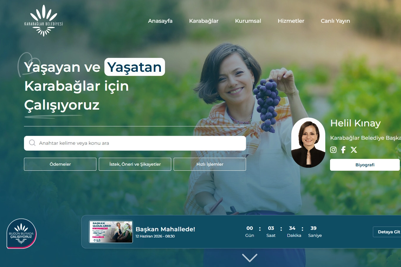 Karabağlar Belediyesi yenilenen web sitesi yayında