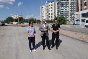 Melikgazi Belediyesi tarafından Yıldırım Beyazıt Mahallesi'ne yapılan yeni yol ve kentsel dönüşüm projesi
