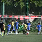 Mersin'de U-11 ve U-12 yaş grubu çocuk futbolcuların katıldığı şenlikten genel görünüm