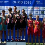 İzmirli triatletler Balkan Triatlon Şampiyonası'nda gümüş madalya kazanıyor