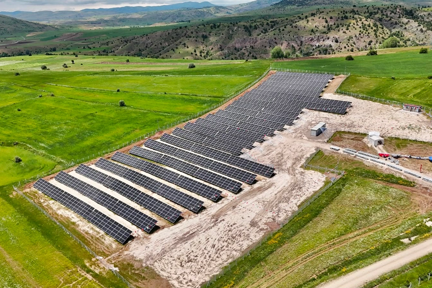 Sivas Belediyesi Özbelsan Güneş Enerji Santrali açılışından genel görünüm