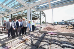 Kocaeli Sosyal Yaşam Merkezi inşaatının havadan görünümü