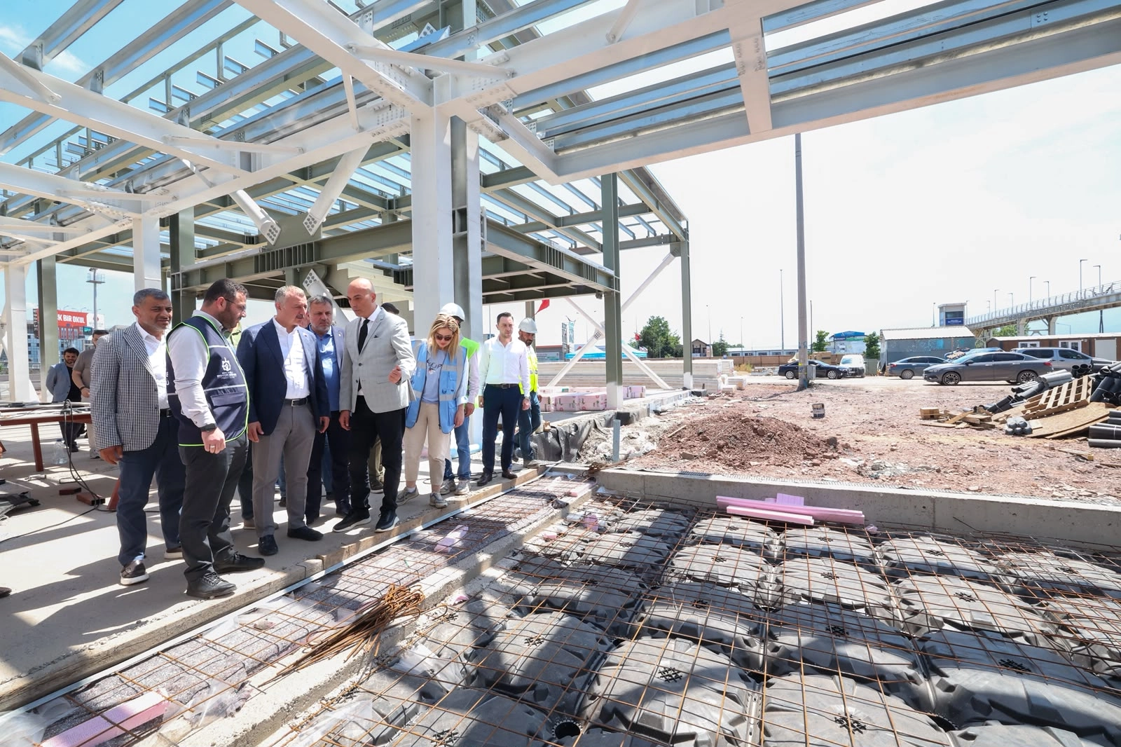 Kocaeli Sosyal Yaşam Merkezi inşaatının havadan görünümü
