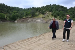 Manisa Salihli Damatlı Mahallesi'nde onarılan tarımsal sulama göleti