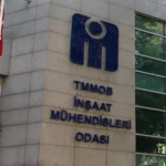 İnşaat Mühendisleri Odası (İMO) logosu ve bina güvenliği konulu uyarı görseli