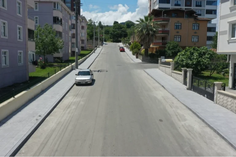 Ordu Fatsa'da yenilenen ulaşım altyapısı ve kaldırımlar
