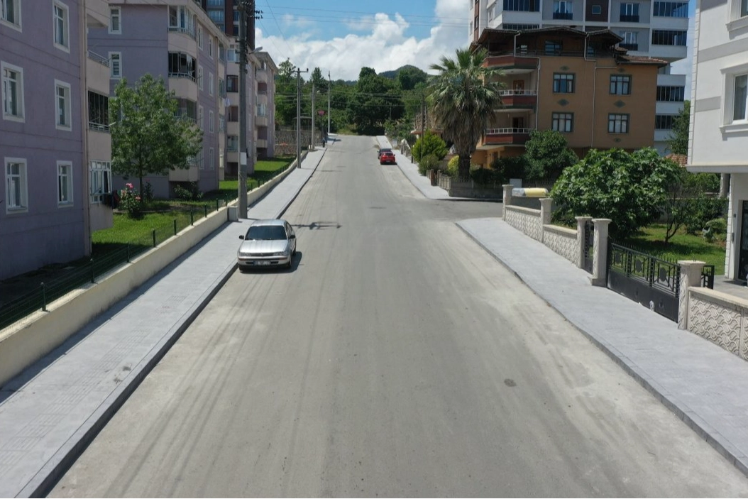 Ordu Fatsa'da yenilenen ulaşım altyapısı ve kaldırımlar