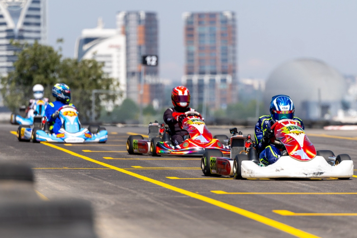 Bursa Motor Sporları Merkezi'nde düzenlenen Karting Şampiyonası'ndan genel görünüm