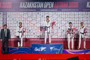 İzmirli tekvandocular Kazakistan Açık Taekwondo Turnuvası'nda altın ve bronz madalya kazandı