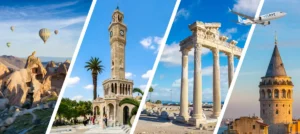 AJet uçağı ve sonbahar manzarası, indirim kampanyasını temsil ediyor.