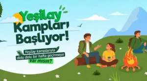 Yeşilay tarafından düzenlenen ücretsiz yaz kamplarını gösteren görsel