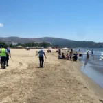 Efes Selçuk Belediyesi ve İzmir Büyükşehir Belediyesi ekipleri, Pamucak ve Pananos sahillerinde temizlik çalışması yapıyor.