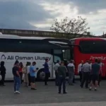 Düzce Otogarı'nda çarpışan iki yolcu otobüsü