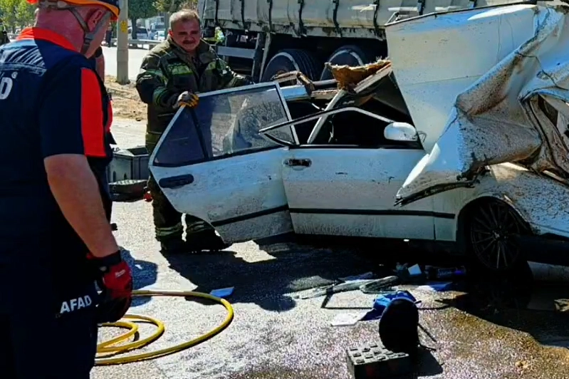 Bursa Kestel'de meydana gelen zincirleme trafik kazası