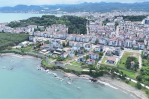 Ordu Ünye'de bisiklet ve yürüyüş yolları yapım çalışması