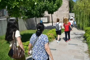 Beylikdüzü Belediyesi'nin 'Rotamız Sanat' etkinliği kapsamında Haliç'te düzenlenen kültür ve sanat gezisinden bir görünüm.