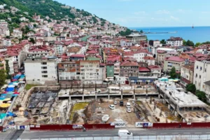 Ordu Millet Düzü Projesi inşaat alanından genel görünüm