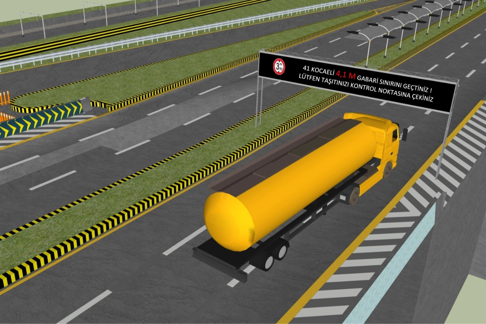 Kocaeli'de ağır vasıta trafiği Gabari İhlal Tespit Sistemi ile 7/24 dijital gözetim altında olacak.