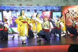 İnegöl Uluslararası Kültür Sanat Festivali'nin açılışından genel görünüm