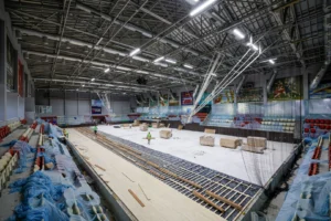 Celal Atik Spor Salonu'nda FIBA standartlarına uygun yenileme çalışmaları