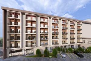 Manisa Büyükşehir Belediyesi tarafından inşa edilen yeni huzurevi binası dış görünümü
