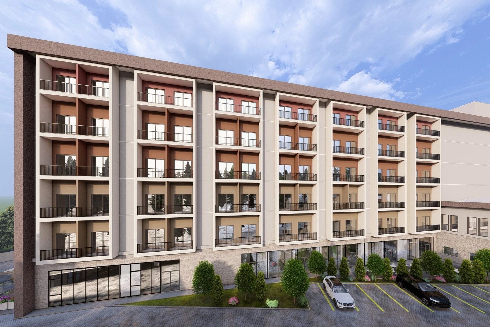 Manisa Büyükşehir Belediyesi tarafından inşa edilen yeni huzurevi binası dış görünümü